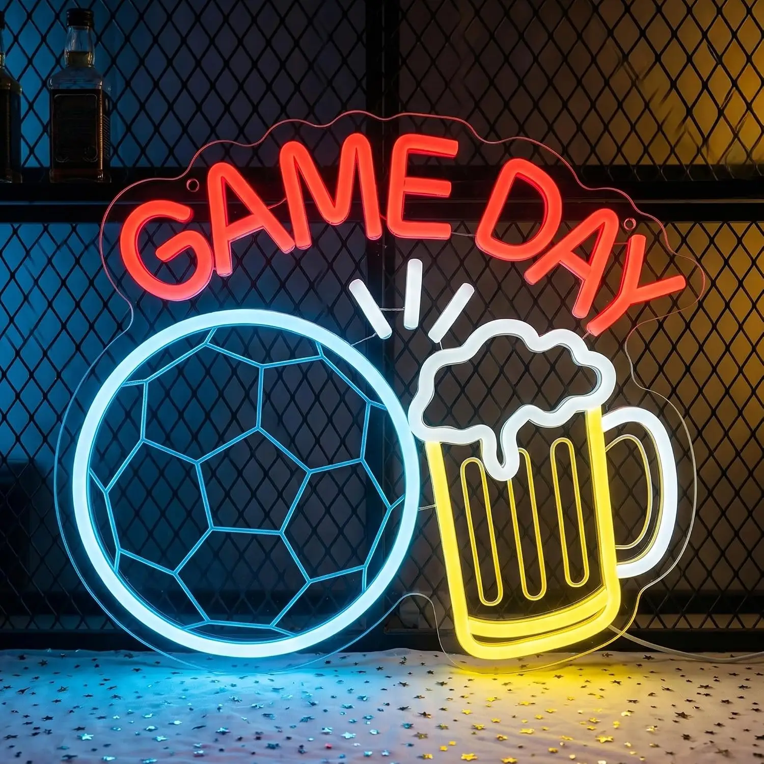 Home Gym Neon Sign - Luminária de parede com luzes de
