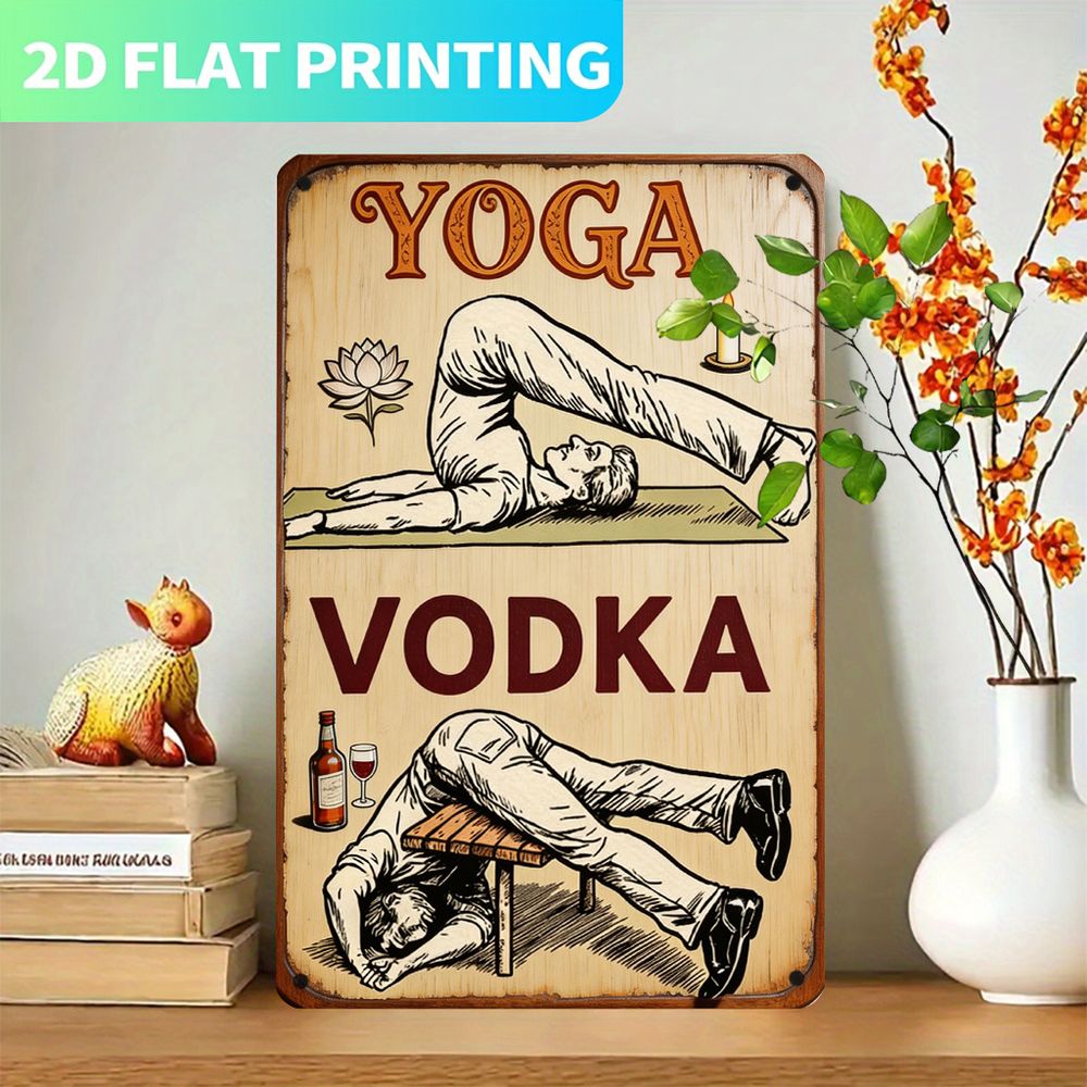 Placa de Metal Vintage, Painel - Home Gym Yoga avaliação e preço