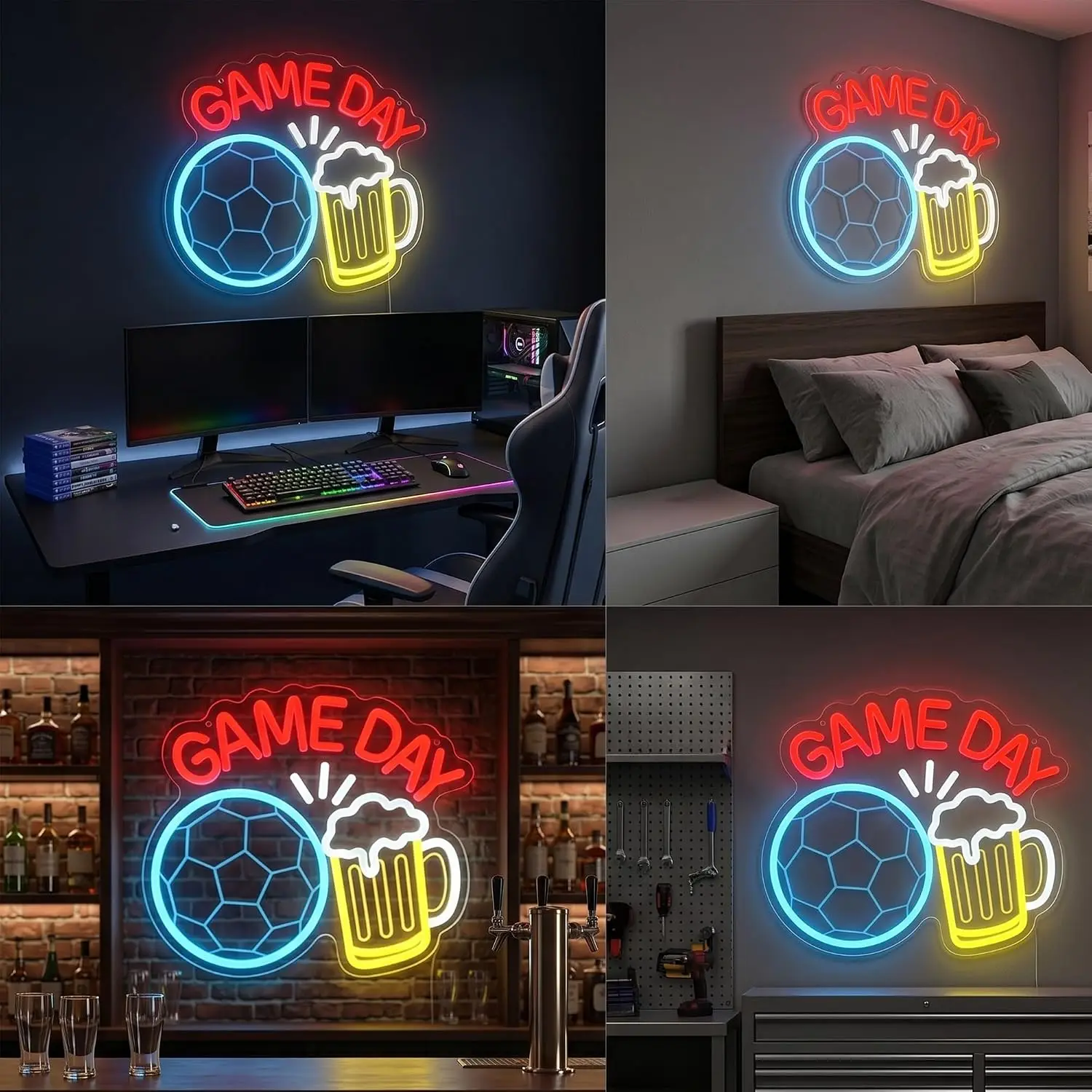 Luminária de parede com luzes  - Home Gym Neon Sign avaliação e preço