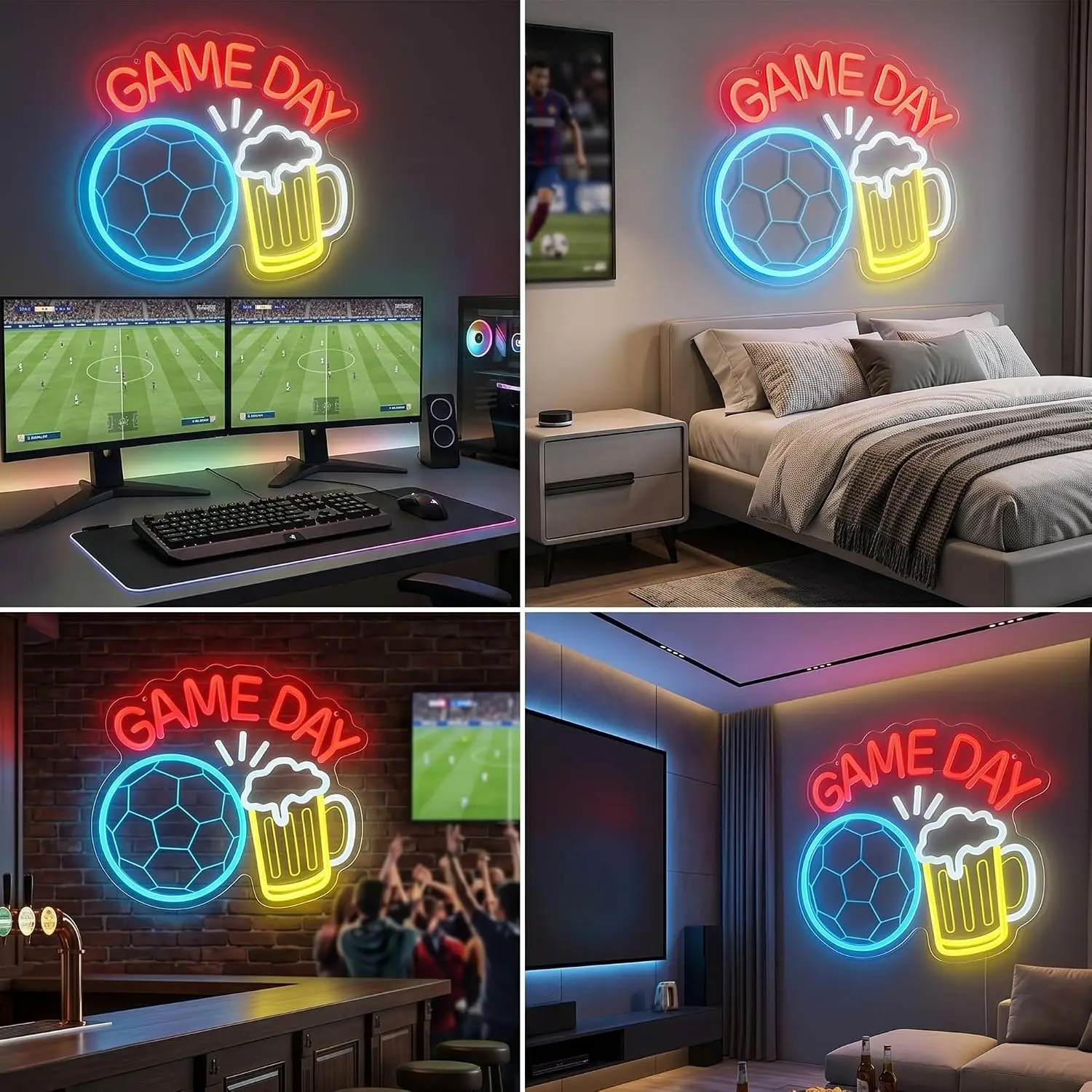 Luminária de parede com luzes  - Home Gym Neon Sign avaliação e preço