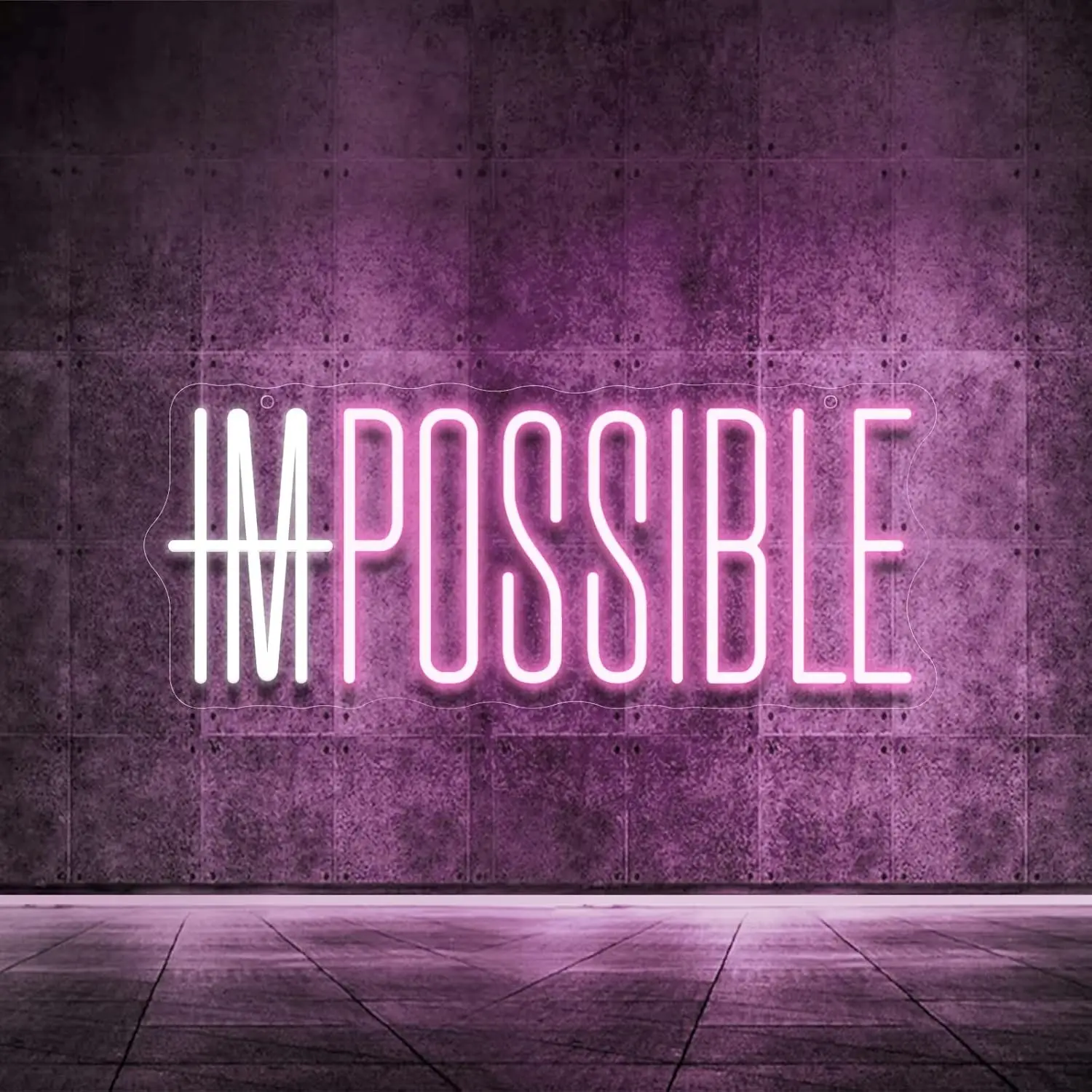 Letreiro Neon 'I'm Possible' c - Home Gym Neon Sign avaliação e preço