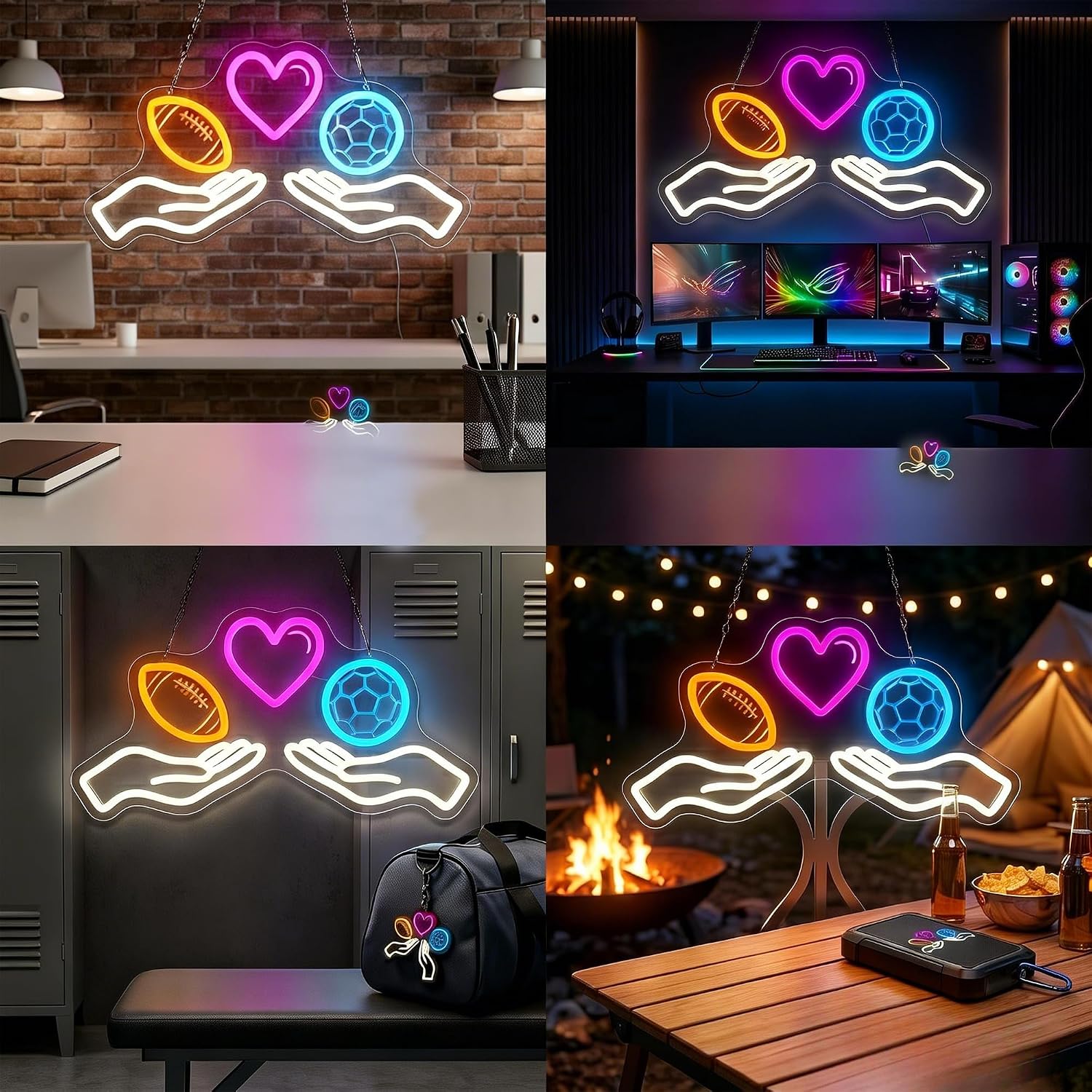 Luminária de néon LED com tema - Home Gym Neon Sign avaliação e preço